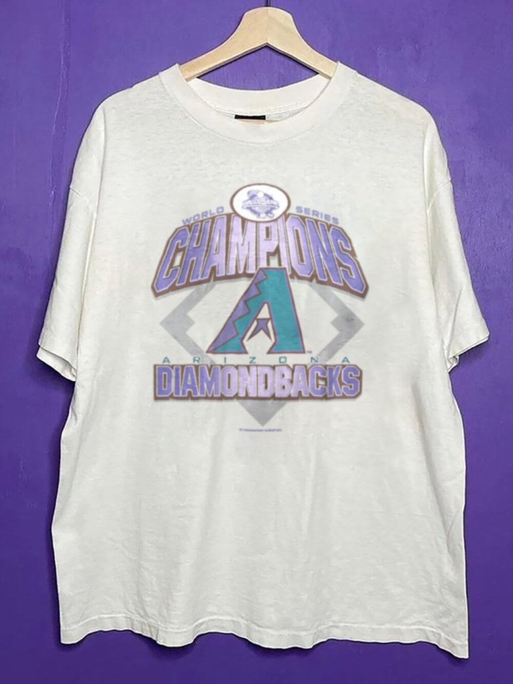 90s Vintage Arizona Diamondbacks 2001 World Series Champions Baseball Shirt Tee